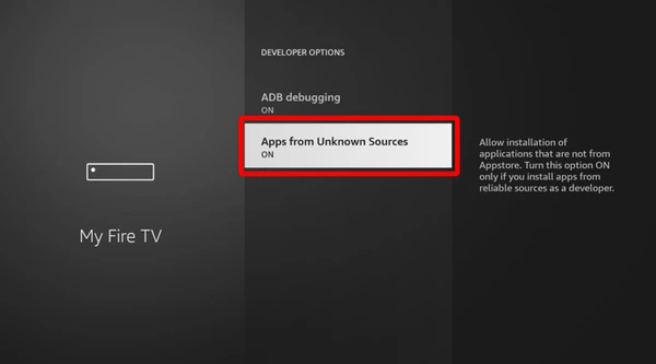 Turning on Unknown Apps permission