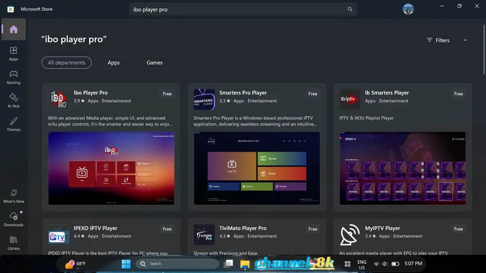IBO Player Pro available on Microsoft Store for Windows PC